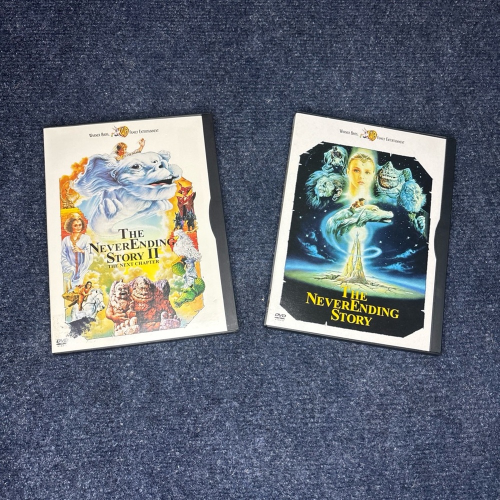 LOT OF TWO DVDS - The Never Ending Story 1 And 2 (DVD) Like New
